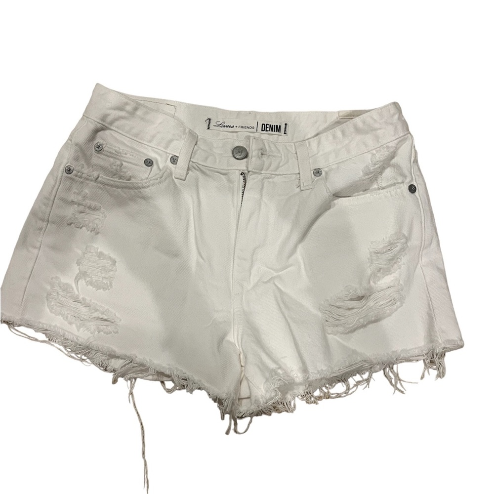 Lovers and Friends white jean shorts